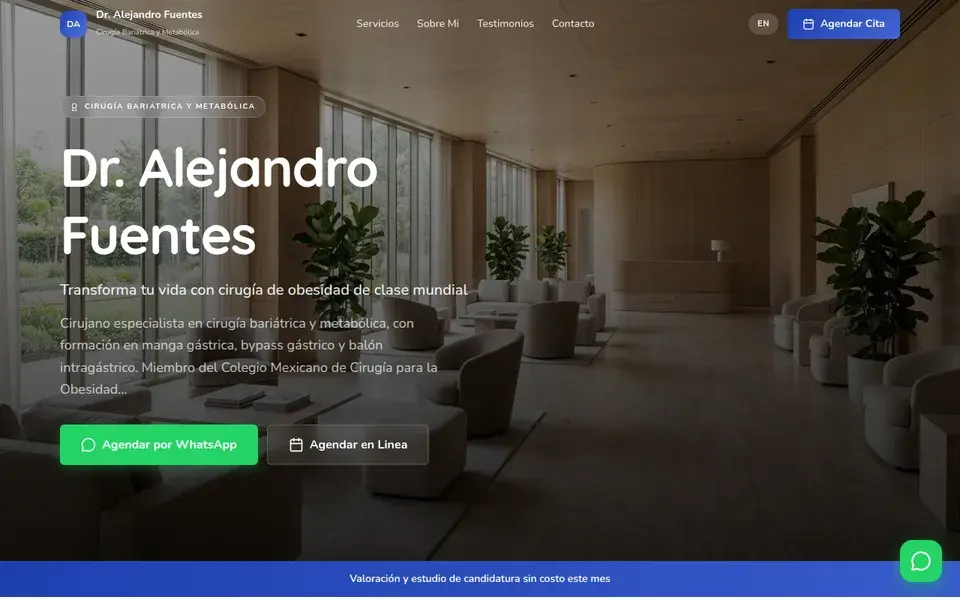 Sitio publicado, ejemplo real creado con IMMED